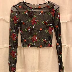 sheer black long sleeve